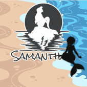 Mermaid Name Black Silhouette Aufkleber