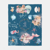 Mermaid Name Blanket Fleecedecke (Vorderseite)