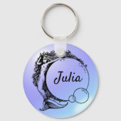 Mermaid Name Custom Schlüsselanhänger - Julia (Vorderseite)