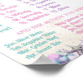 Mermaid Name Game Pastel Ocean Girl Poster (Ecke)