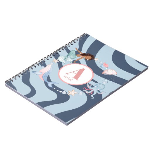 Mermaid Name Spiral Notebook Notizblock (Linke Seite)