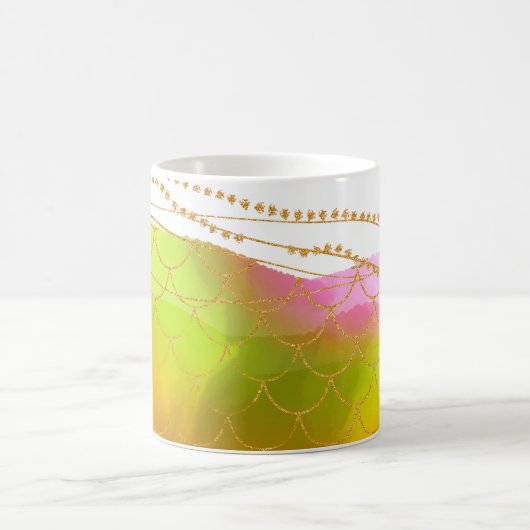 Mermaid NAME Summer Beach Mod Art Kaffeetasse (Mittel)