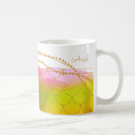 Mermaid NAME Summer Beach Mod Art Kaffeetasse