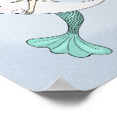 Mermaid Narwhal Poster Sweet Nautical Wall Decke (Ecke)