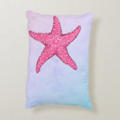 Mermaid Niedlich Blue Pink Starfish Personal Dekokissen (Rückseite(Vertikal))