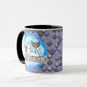 Mermaid Niedlich Grau Tasse (Vorderseite Links)