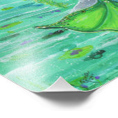 Mermaid niedlich grüne Meerjungfrau von Renee Lavo Fotodruck (Ecke)