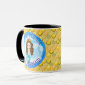 Mermaid Niedlich Happy Yellow Tasse (Vorderseite Links)