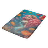 Mermaid Niedlich Pink Badematte (Schrägansicht)