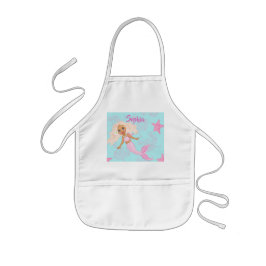 Mermaid Niedlich Pink Blue Starfish Kinderschürze