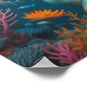 Mermaid Niedlich Pink Poster (Ecke)