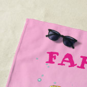 Mermaid Niedlich Pink Starfish Dark Hair Personal Strandtuch (Beispiel)