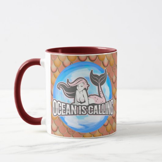 Mermaid Niedlich PINK Tasse (Links)