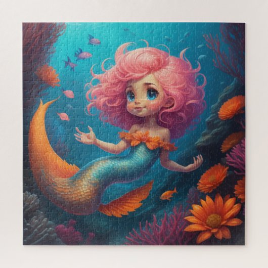Mermaid Niedlich Puzzle (Vertikal)