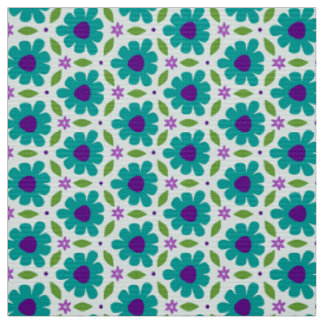 MERMAID - Niedliche Aquamarine botanische Blume au Stoff