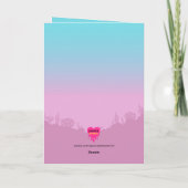 Mermaid Niedlicher Lila Cartoon Girl 14. Geburtsta Karte (Rückseite)