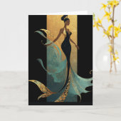 MERMAID NOIR SERIE #1 KARTE (Gelbe Blume)