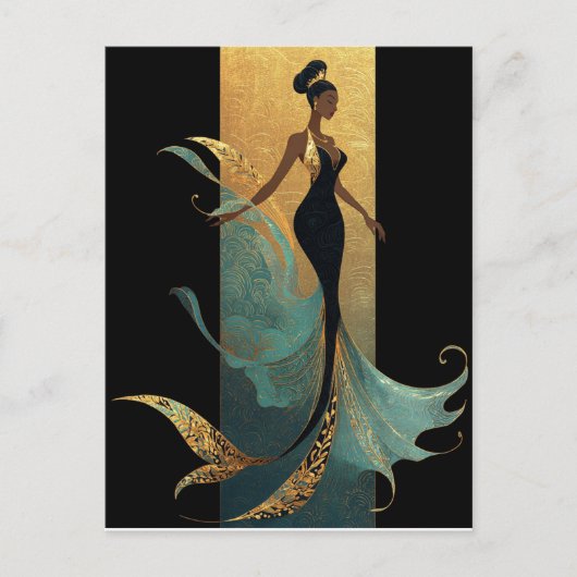 MERMAID NOIR SERIE #1 Postkarte (Vorderseite)