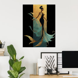 MERMAID NOIR SERIE #1 Postkarte Poster