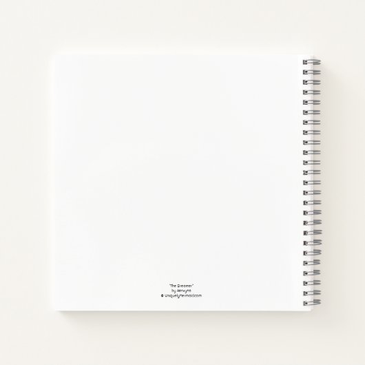 Mermaid-Notebook mit Gedicht "The Dreamer" Notizblock (Rückseite)