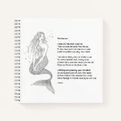 Mermaid-Notebook mit Gedicht "The Dreamer" Notizblock (Vorderseite)