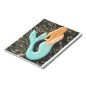 Mermaid-Notizblock mit blauem Schwanz Notizblock (Rotiert)