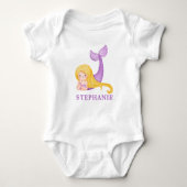 Mermaid Ocean Baby Dusche Baby Strampler (Vorderseite)