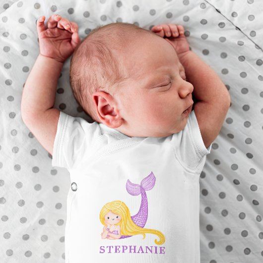 Mermaid Ocean Baby Dusche Baby Strampler