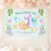 Mermaid Ocean Baby Dusche Begrüßungsbanner Banner