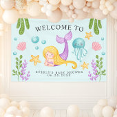 Mermaid Ocean Baby Dusche Begrüßungsbanner Banner