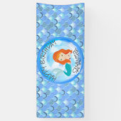 Mermaid Ocean Blue Scales Banner (Vertikal)