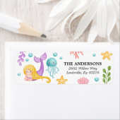 Mermaid Ocean Return Address Label (Insitu)