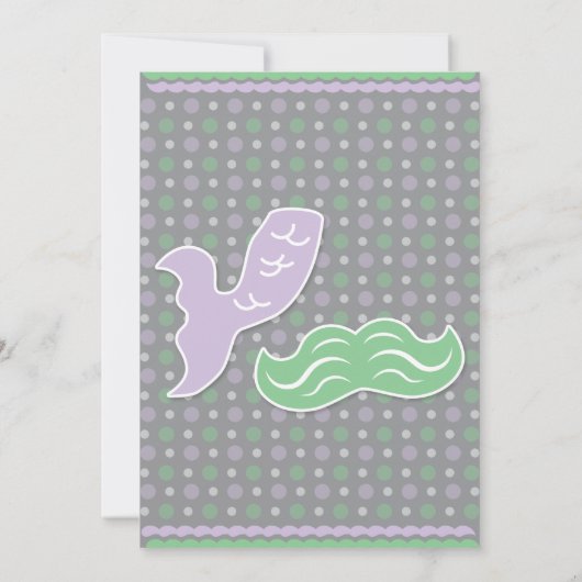 Mermaid oder Mustache Gender Reveal (Rückseite)