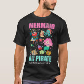 Mermaid oder Pirate Gender Reveal  T-Shirt (Vorderseite)