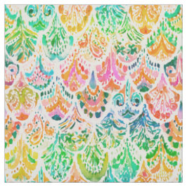 MERMAID OF BOLINAS Rainbow Fish Scale Bold Fabric Stoff