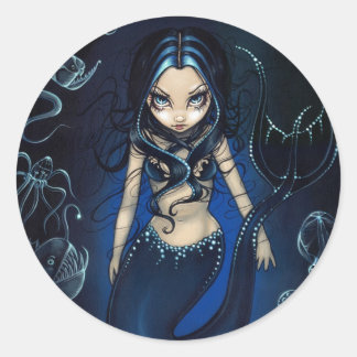 "Mermaid of the Deep"-Aufkleber Runder Aufkleber