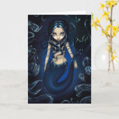 "Mermaid of the Deep" Grußkarte Karte (Gelbe Blume)