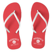 Mermaid Off Duty Distressed Vintag Red Badesandalen (Fußbett)