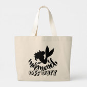 Mermaid Off Duty Funny Beach Jumbo Stoffbeutel (Rückseite)