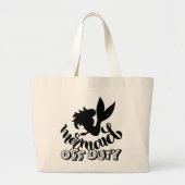 Mermaid Off Duty Funny Beach Jumbo Stoffbeutel (Vorne)
