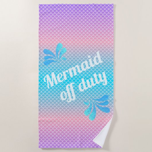 Mermaid Off Duty Gradient Scales Strandtuch (Vorderseite)
