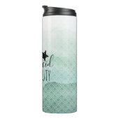 Mermaid Off Duty Green Watercolor Tumbler Thermosbecher (Nach rechts gedreht)
