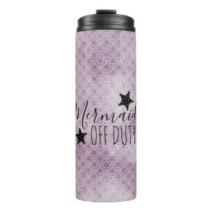 Mermaid Off Duty Lila Watercolor Tumbler Thermosbecher