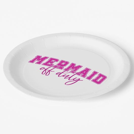 Mermaid Off Duty Pappteller (Schrägansicht)