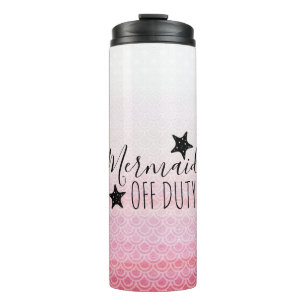 Mermaid Off Duty Pink Watercolor Tumbler Thermosbecher