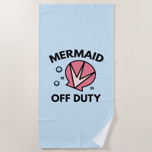 Mermaid Off Duty Strandtuch (Vorderseite)
