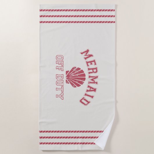 Mermaid Off Duty Strandtuch (Vorderseite)