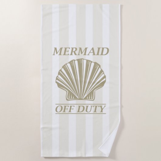 Mermaid Off Duty Strandtuch (Vorderseite)