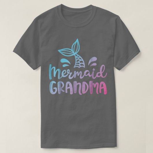 Mermaid Oma Funny Großmutter Familienmatte T-Shirt (Design vorne)