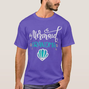 Mermaid Oma Funny Großmutter Familienmatte  T-Shirt